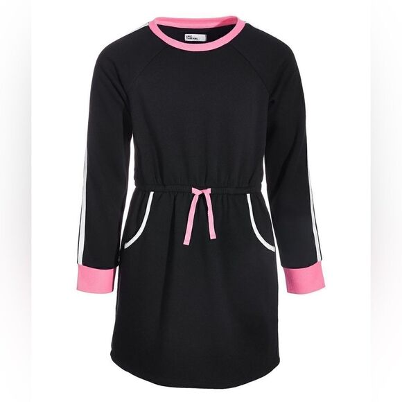 Big Girls Color-Trim Sweatshirt Dress, - Picture 1 of 3